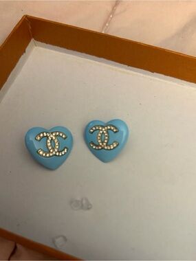 Fashion Jewelry light blue heart shaped with rhinestone, metal fashion jewelry